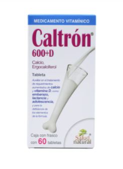 [714908100099] CARBONATO DE CALCIO/PROTEINATO DE CALCIO/ERGOCALCIFEROL, 60 tab, CALTRON 600 + D