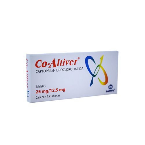 CAPTOPRIL HIDROCLOROTIAZIDA 25/12.5 MG, CO-ALTIVER  15  tab