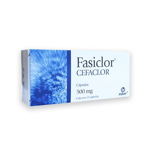 CEFACLOR MONOHIDRATADO 500 mg, 15 cap, FASICLOR