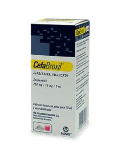 [7502009740770] CEFALEXINA/AMBROXOL 250 mg, 75 ml, CEFABROXIL