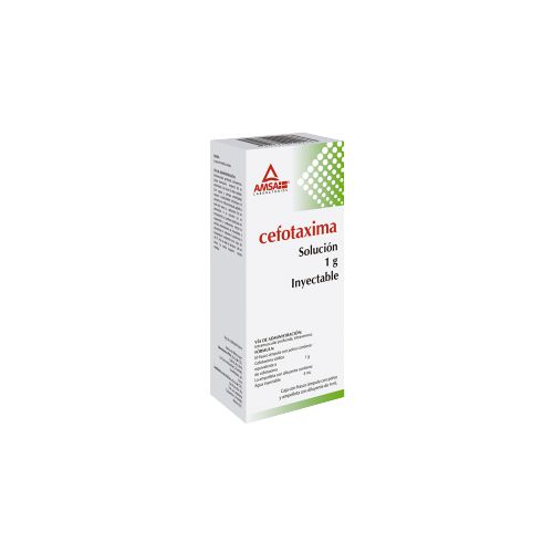 CEFOTAXIMA SODICA 1 g c/DILUYENTE LIDOCAINA 40 mg/4 ml, 1 amp, AMSA