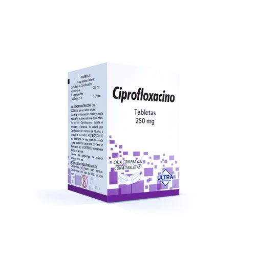 CIPROFLOXACINO 250 mg, G.I. ULTRA 8  tab