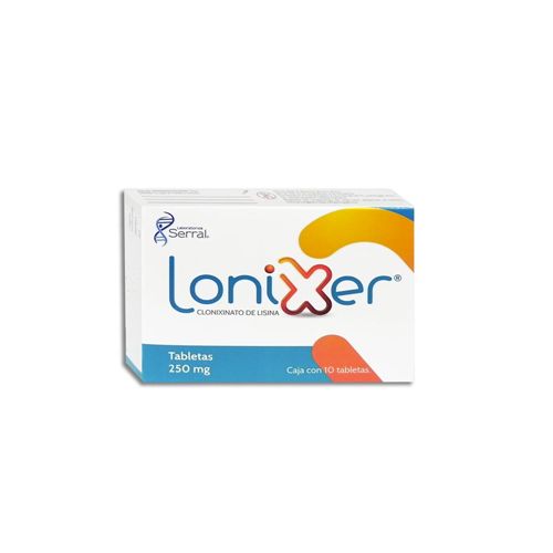 CLONIXINATO DE LISINA 250 mg, 10 tab, LONIXER 250