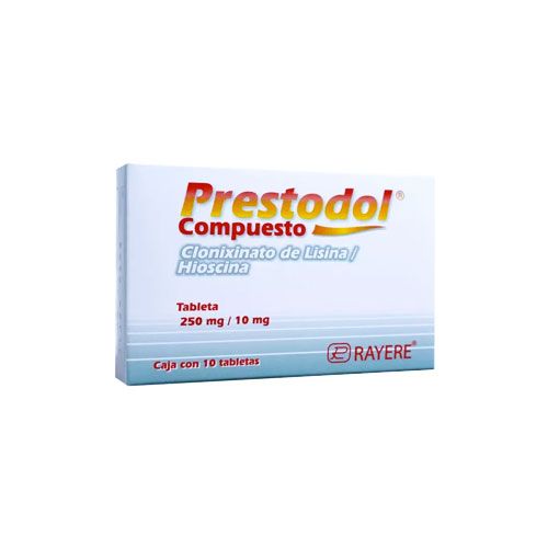 CLONIXINATO DE LISINA 250 MG / BUTILHIOSCINA, PRESTODOL COMP 10  tab