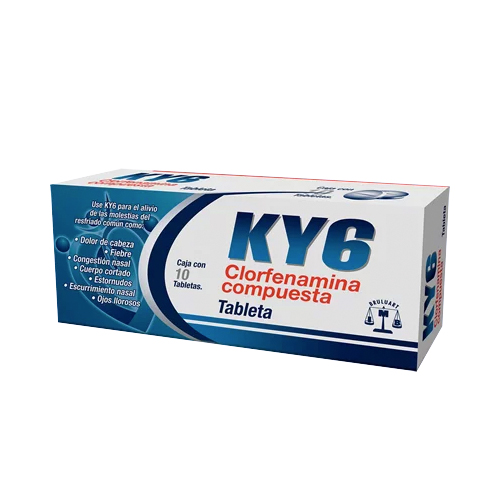 [7502208895196] CLORFENAMINA COMPUESTA , K Y 6 10  tab