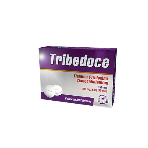 [7502208894779] COMPLEJO B (B1/B6/B12 100/100/5 MG) , TRIBEDOCE 30  tab