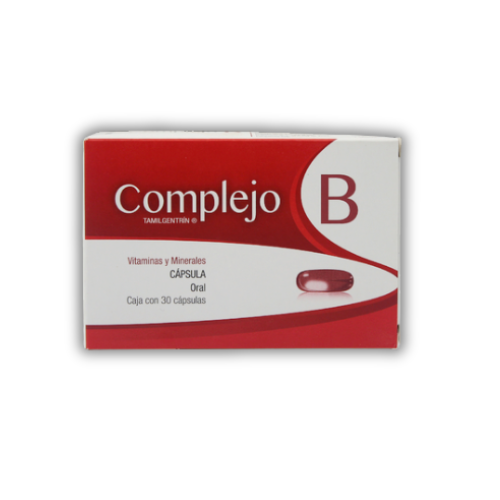 [7503008344730] COMPLEJO B (B1/B6/B12) 100/100/5 mg, 30 cap, PROGELA