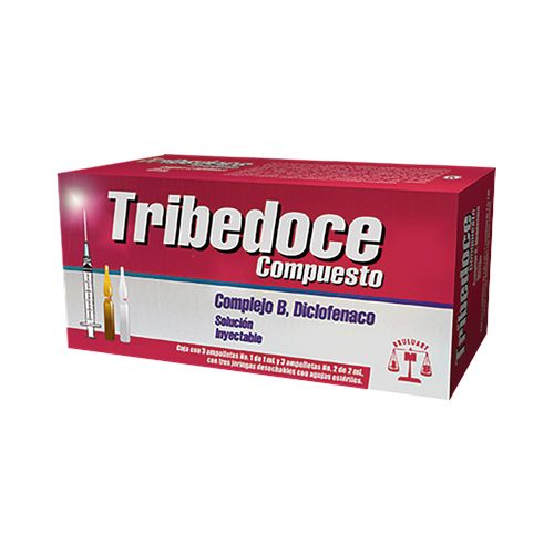 COMPLEJO B DICLOFENACO SODICO, TRIBEDOCE COMP INY 3  amp