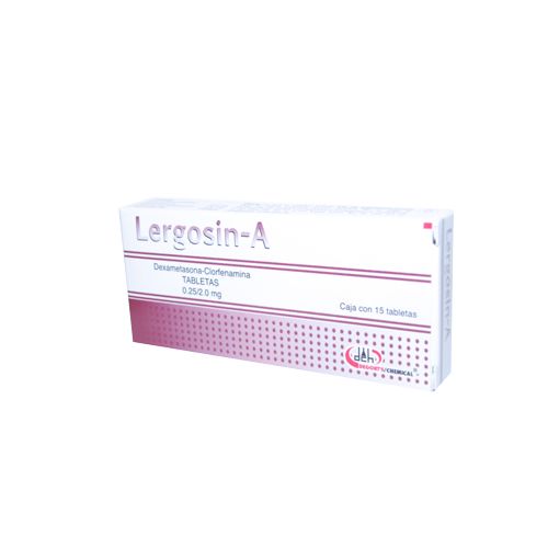 DEXAMETASONA/CLORFENAMINA 0.25/2.0 mg, 15 tab, LERGOSIN-A