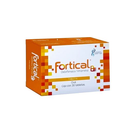 [7501258205092] DICLOFENACO, COMPLEJO B, 30 grag, FORTICAL SIMPLE