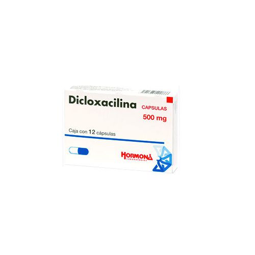 DICLOXACILINA 500 mg, 12 cap, HORMONA