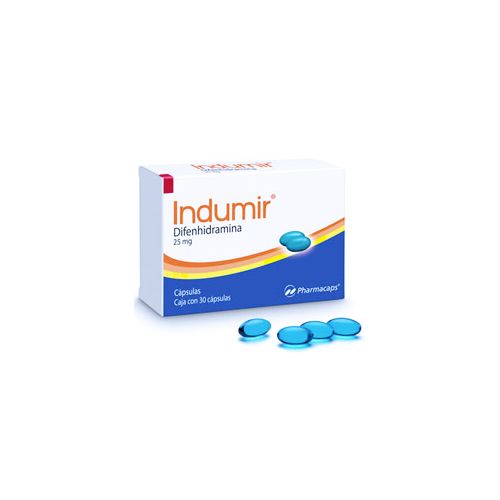 DIFENHIDRAMINA 25 mg, INDUMIR, 30 cap
