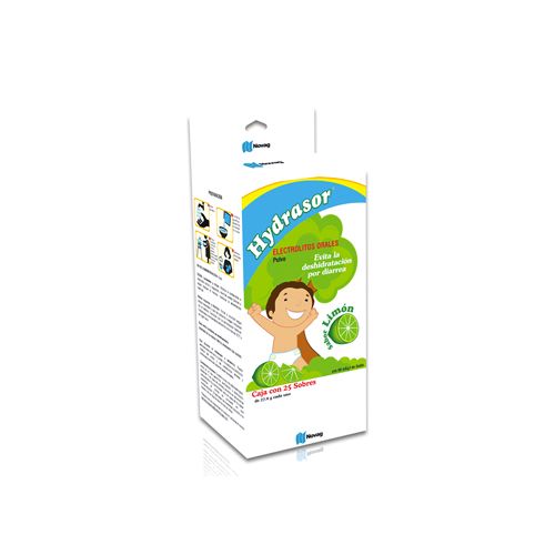[7501075727395] ELECTROLITOS ORALES SABOR LIMON, 25 sobres, HYDRASOR