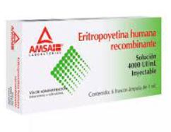 [7501349026841] ERITROPOYETINA 4000 UI/ml, G.I. AMSA 6 amp