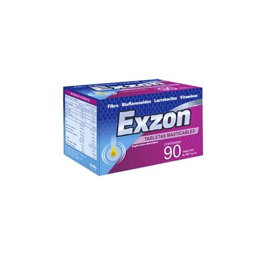 [7503020089077] FIBRA, BIOFLAVONOIDES, LACTOBACILOS, 90 tab, EXZON