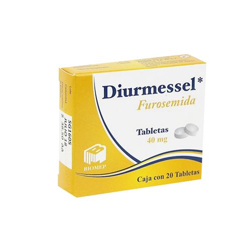 FUROSEMIDA 40 mg, 20 tab, DIURMESSEL