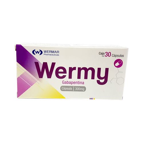 [7502240450780] GABAPENTINA 300MG, WERMY 30 cap