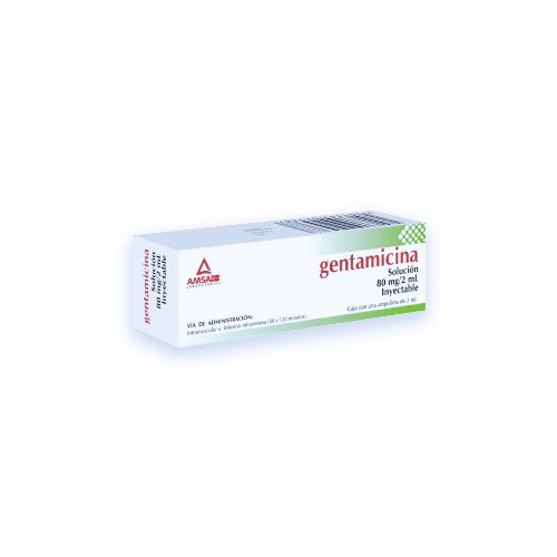GENTAMICINA 80 mg/2 ml, 1 amp, AMSA