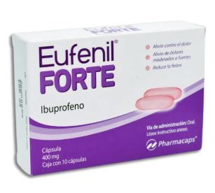 [7501130713516] IBUPROFENO 400 mg, 10 cap, EUFENIL FORTE