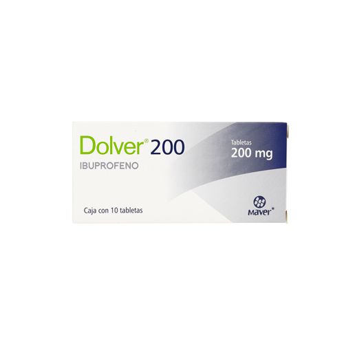 IBUPROFENO 200 mg, 10 tab, DOLVER 200