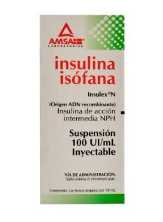 [7501349021327] INSULINA HUMANA ISOFANA ACCION INTERMEDIA, 100UI/ml iny, AMSA