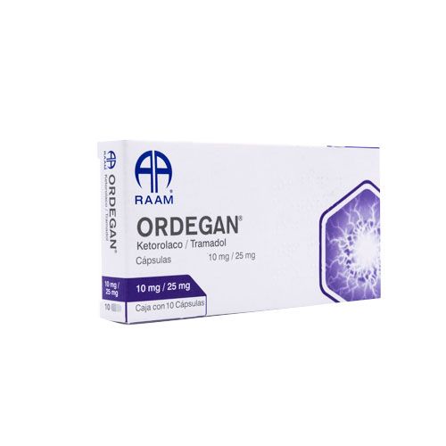 [7502227874202] KETOROLACO TRAMADOL 10/25mg, ORDEGAN 10  cap