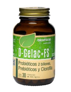 [7500326108778] LACTOBACILOS FIBRA Y CLOROFILA  495 mg, 30 cap, D-GELAC + FS