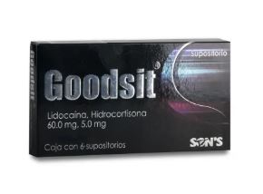 [7502001164864] LIDOCAINA/HIDROCORTISONA 60/5 mg, 6 sup, GOODSIT