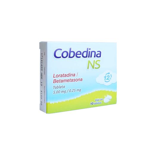 LORATADINA/BETAMETASONA 5.0/0.25 mg, 10 tab, COBEDINA NS
