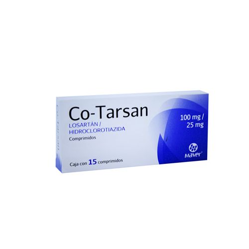 LOSARTAN HIDROCLOROTIAZIDA 100/25 mg, 15 tab, CO-TARSAN