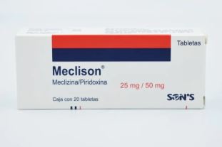 [7502001162525] MECLIZINA PIRIDOXINA CLORHIDRATO DE 25/50 MG , MECLISON 20  tab