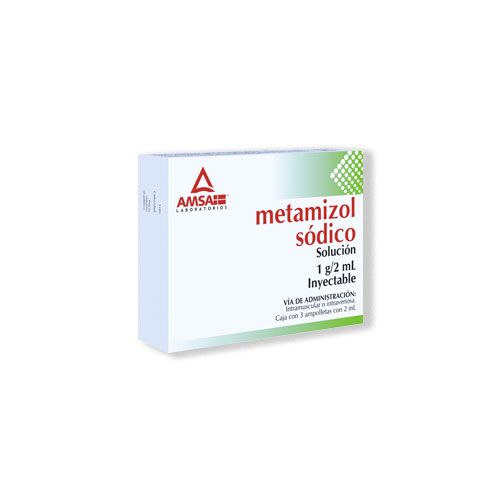 METAMIZOL SODICO 1 g/2 ml, 3 amp, AMSA