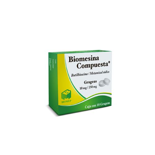 [7501573900115] METAMIZOL BUTILHIOSCINA  BROMURO DE 250/10 MG , BIOMESINA COMP 10  tab