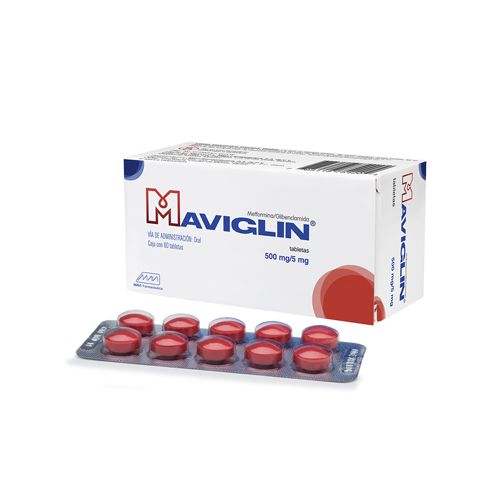 [785118754204] METFORMINA GLIBENCLAMIDA  500/5 MG, MAVIGLIN 60  grag