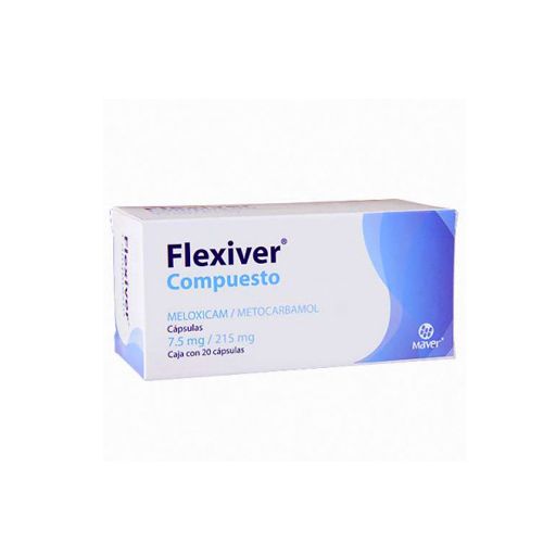 METOCARBAMOL/MELOXICAM 215/7.5 mg, 20 cap, FLEXIVER COMPUESTO