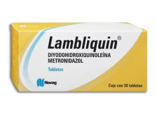 [7501075717044] METRONIDAZOL/DIYODOHIDROXIQUINOLEINA 400/200 mg, 30 tab, LAMBLIQUIN