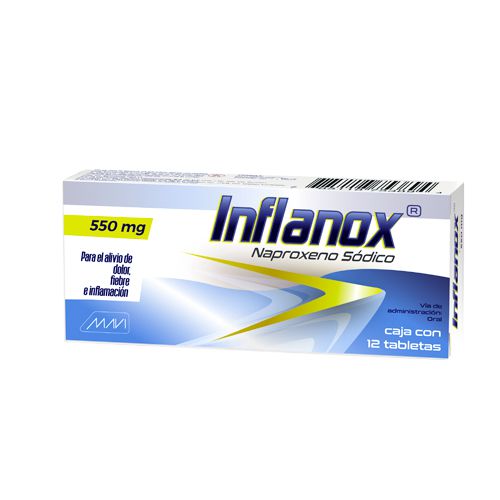 NAPROXENO SODICO 550 mg, 12 tab, INFLANOX