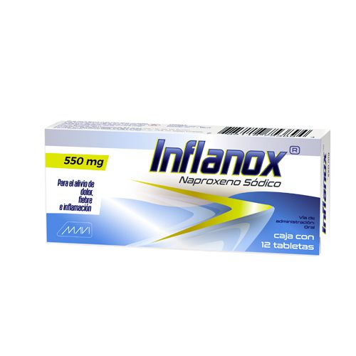 [785118753894] NAPROXENO  SODICO 550 MG , INFLANOX 550 12  tab