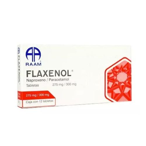 NAPROXENO SODICO PARACETAMOL 275/300 mg, FLAXENOL, 12 tab