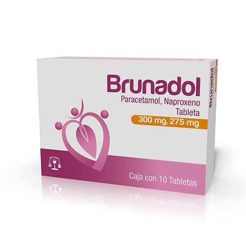 [7501537103521] NAPROXENO SODICO/PARACETAMOL 275/300 mg, 10 tab, BRUNADOL T
