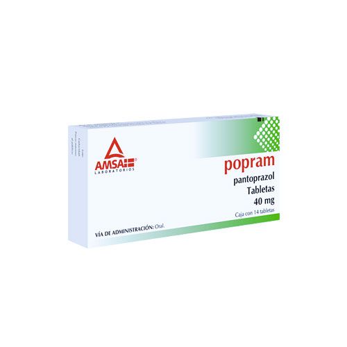 PANTOPRAZOL SODICO 40 mg, 14 grag, POPRAM
