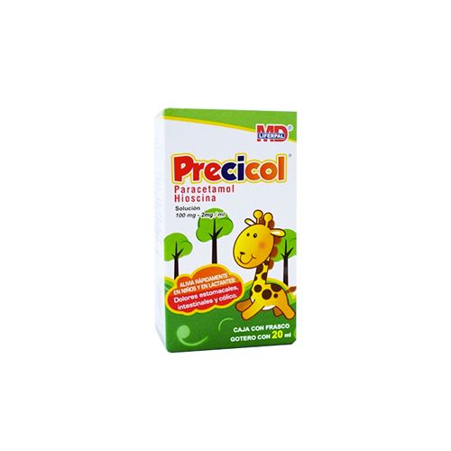 PARACETAMOL/BUTILHIOSCINA BROMURO DE 10/0.2 g, 20 ml, PRECICOL GTS