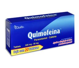 [7501109761388] PARACETAMOL/CAFEINA 500/50 mg, 20 tab, QUIMOFEINA