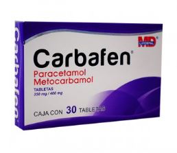 [7501836000118] PARACETAMOL METOCARBAMOL 350/400 MG , CARBAFEN 30  tab