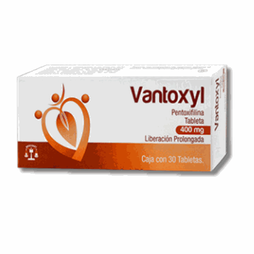 PENTOXIFILINA 400 mg, 30 tab, VANTOXYL