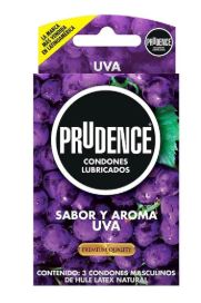 [7502214982491] PRESERVATIVO PRUDENCE UVA C/3, 1 pza