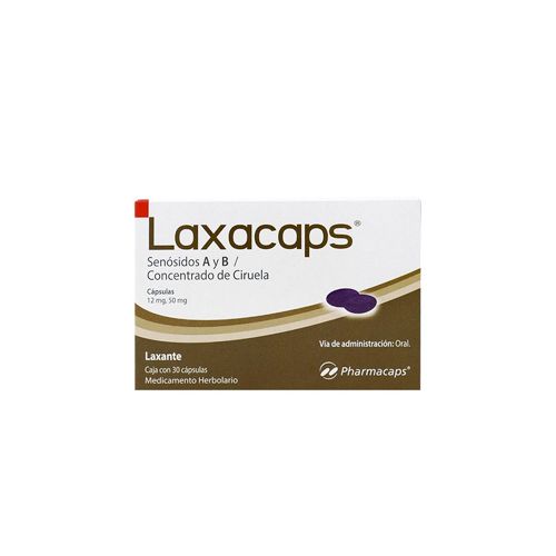 SENOSIDOS A Y B CON CIRUELA 12/50 mg, LAXACAPS 30  tab