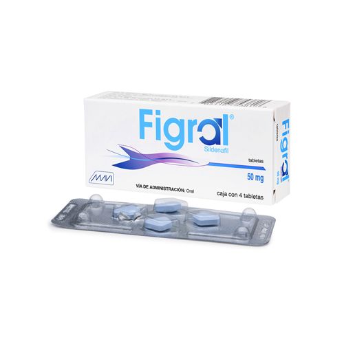 SILDENAFIL CITRATO DE 50 mg, 4 tab, FIGRAL