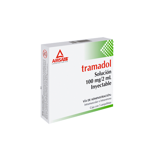TRAMADOL 100 mg/2 ml, 5 amp, AMSA