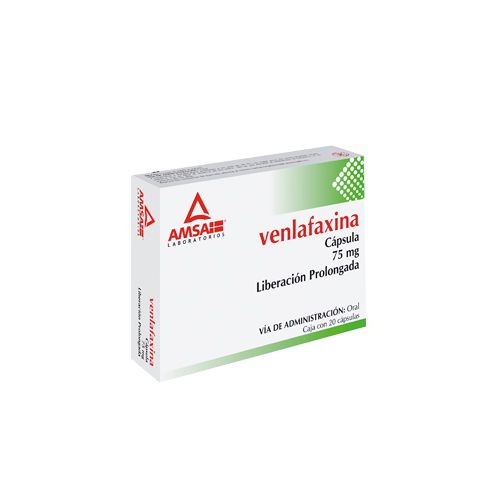 VENLAFAXINA 75 mg, 20 cap LP, AMSA